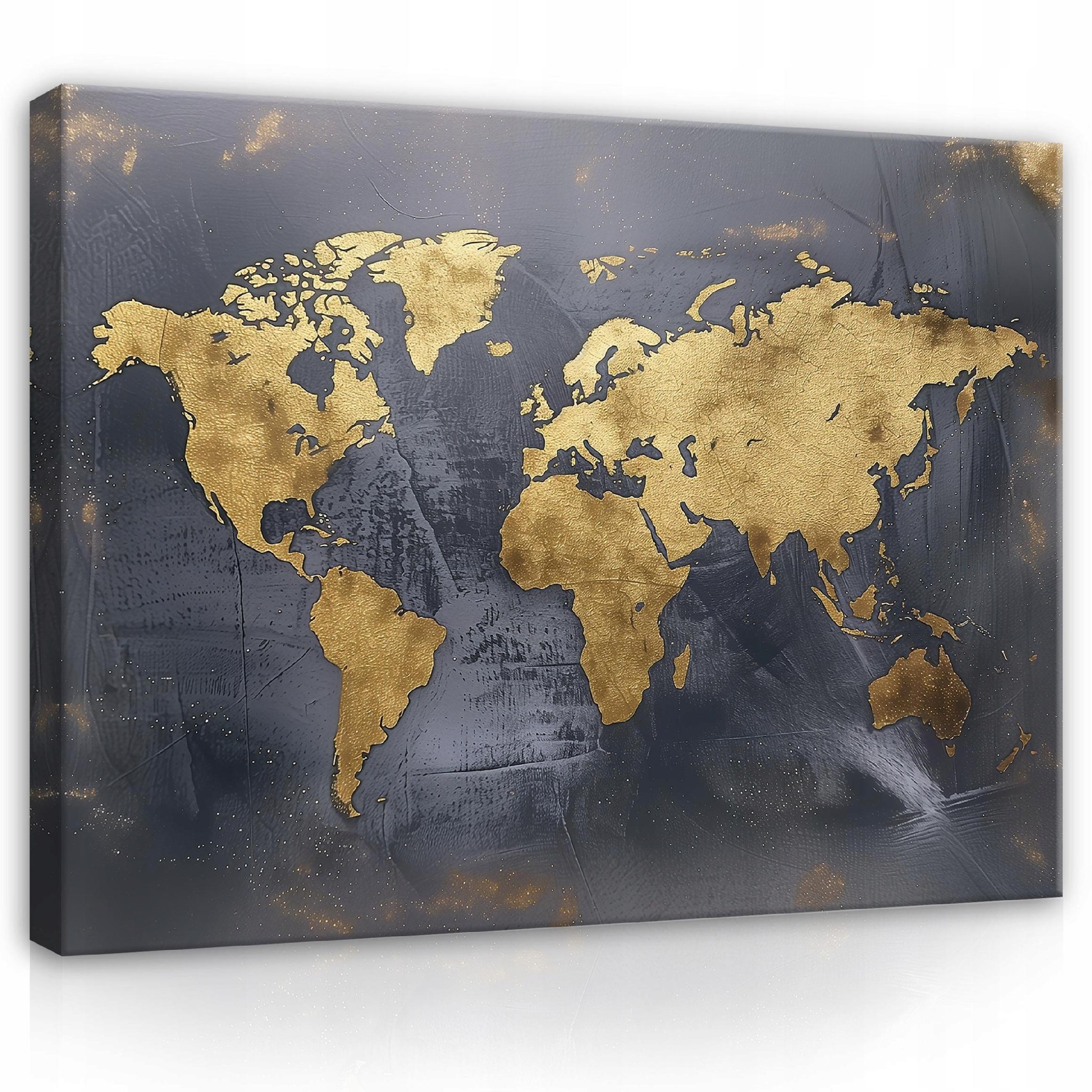 Toile carte du monde Le monde en couleurs Toile carte du monde Le monde en couleurs