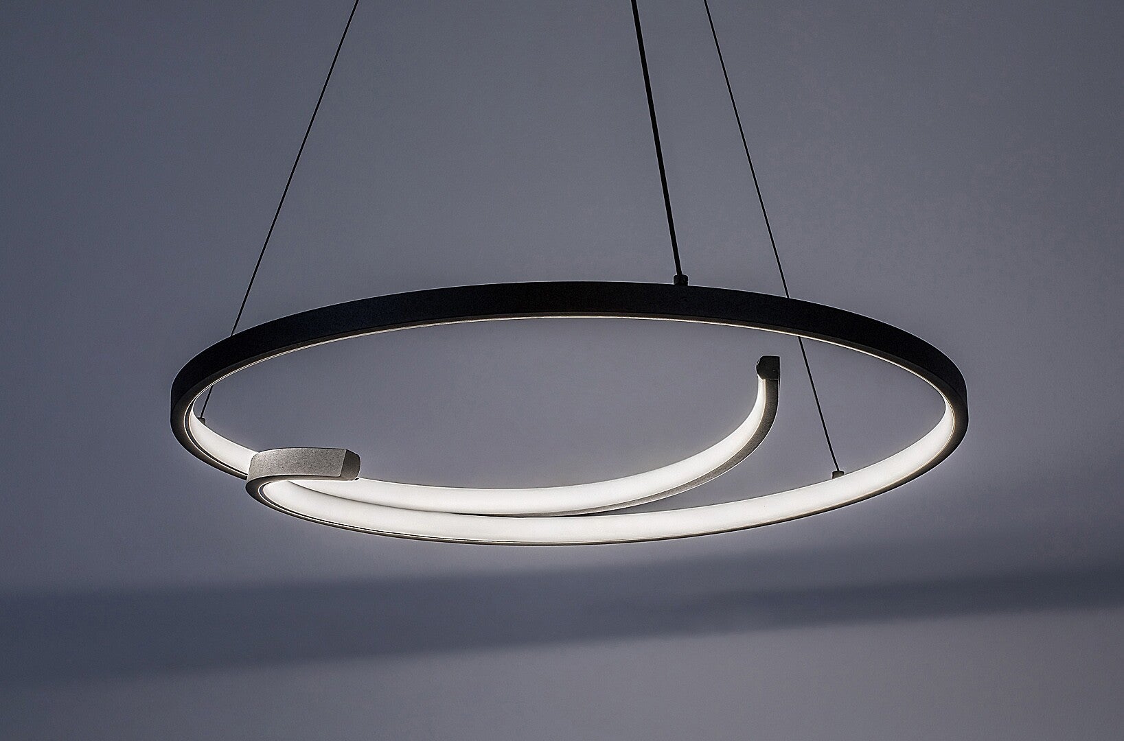 Lampa wisząca Niloo czarno-biała LED 40W 4000K 2080lm ring wym: 120 x 55 x 55 cm metal Rabalux - 3