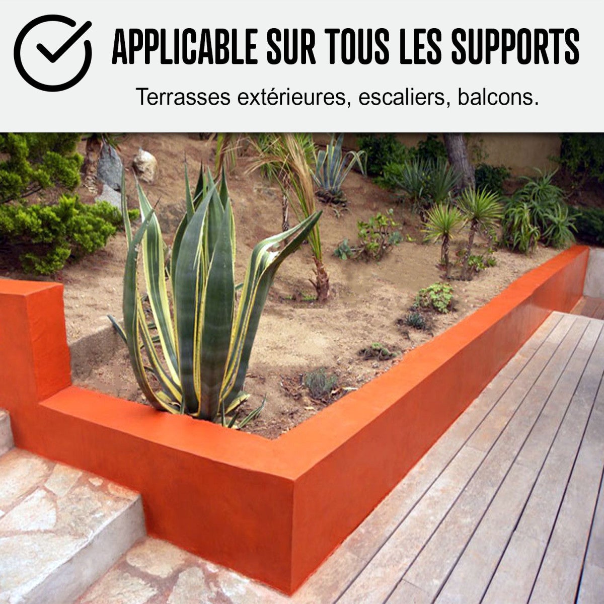 KIT BETON CIRE EXTERIEUR : Pour sol, mur, terrasse, balcon, escalier - 10 m² (en 2 couches) Arabica Marron - ARCANE INDUSTRIES - 7