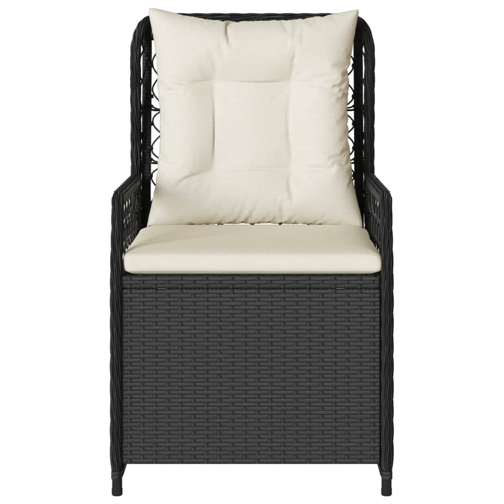 Chaise de jardin sans coussin en Résine tressée Noir - 5