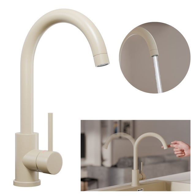Mitigeur De Cuisine Falcon Blanc Basse Pression – Style Moderne Et Pivotant