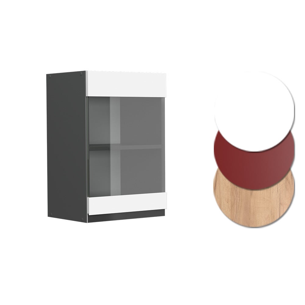 Vicco Armoire en verre R-Line, Blanc, 40cm J-Shape - 6