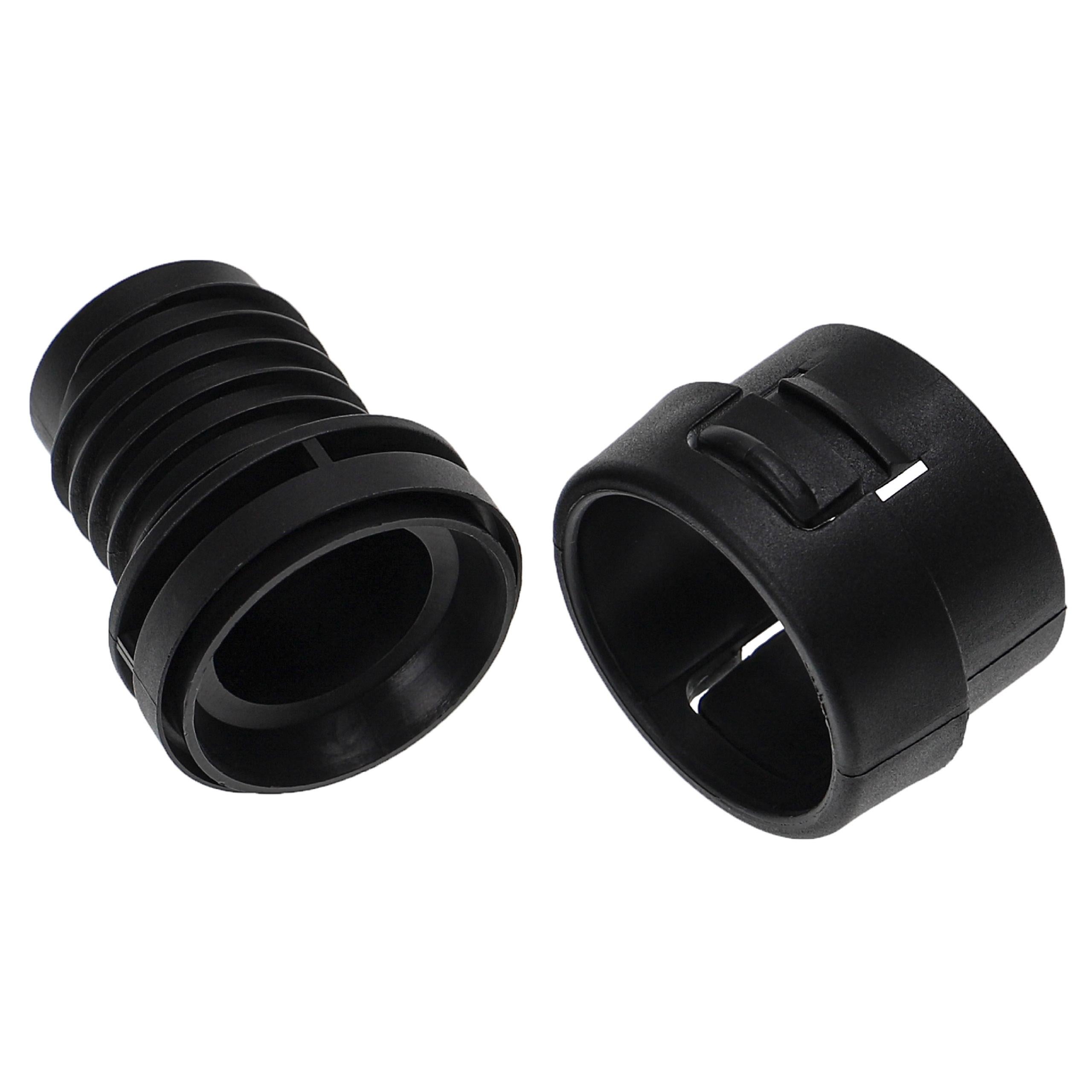 vhbw Kit de réparation du tuyau de l'aspirateur 2-pcs compatible avec Miele Pearl Metallic Power - Maintenance, noir - 2