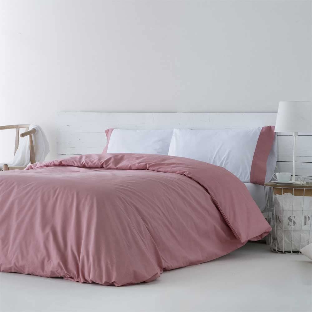 Cotton artean - funda nórdica izki coral 100% algodón orgánico coral cama 135