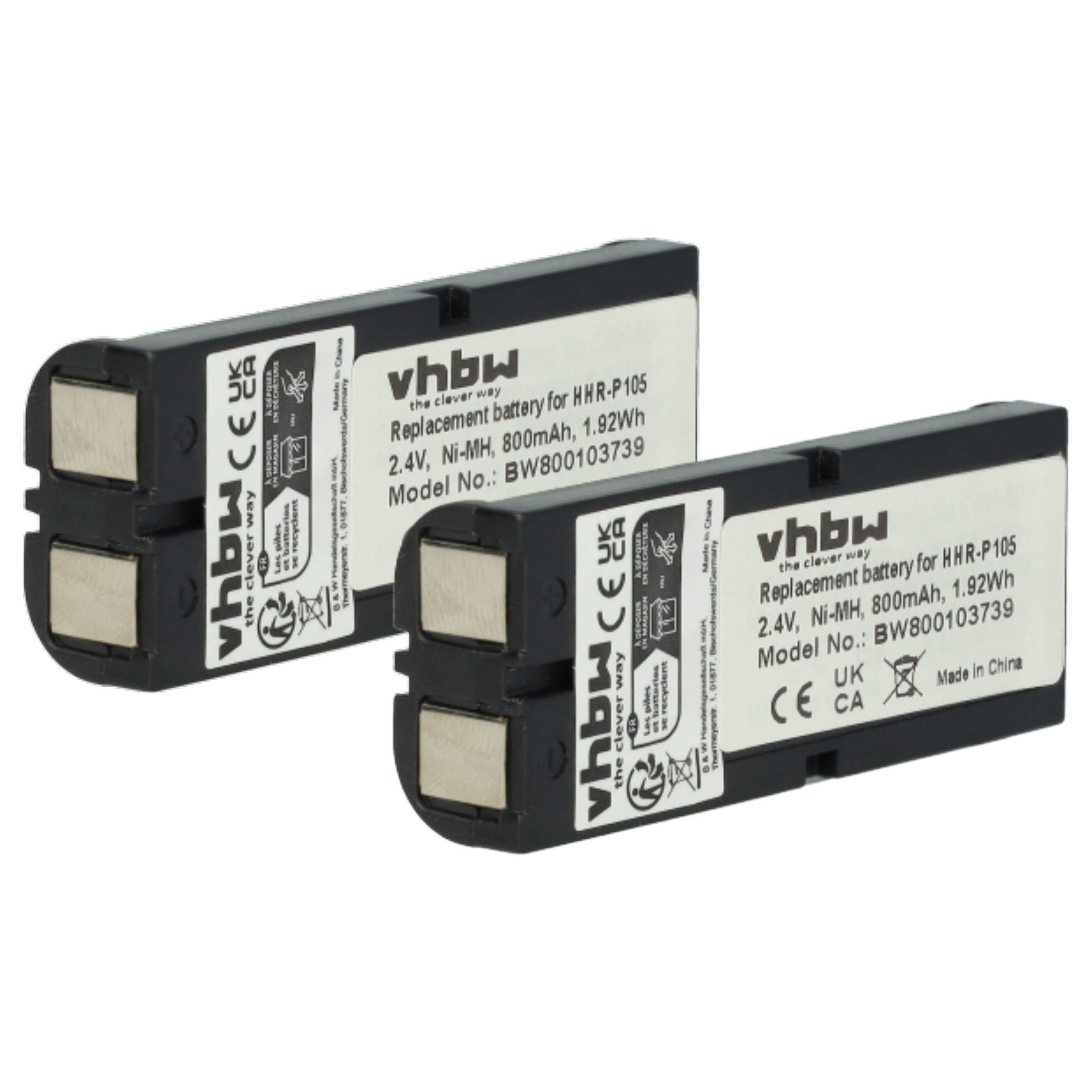 vhbw batteria sostituisce Midland 752068PL per auricolari cuffie wireless (950mAh, 3,7V, Li-Poly