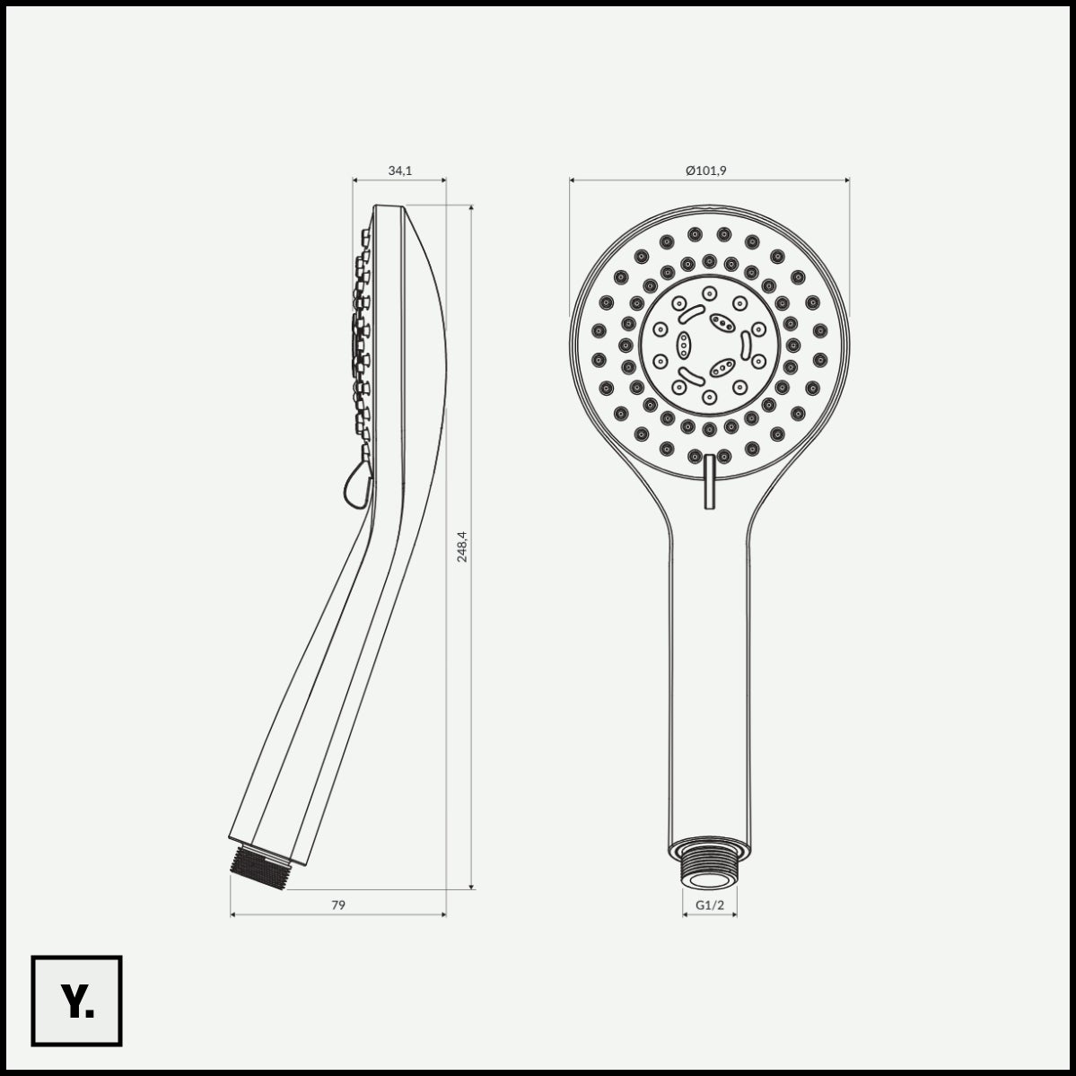 Pommeau de douche - Chrome - YOSEMITE - 3