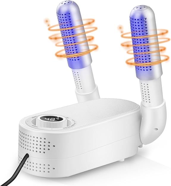 Suszarka do butów z inteligentnym timerem, składana konstrukcja, skuteczne usuwanie zapachów i działanie antybakteryjne