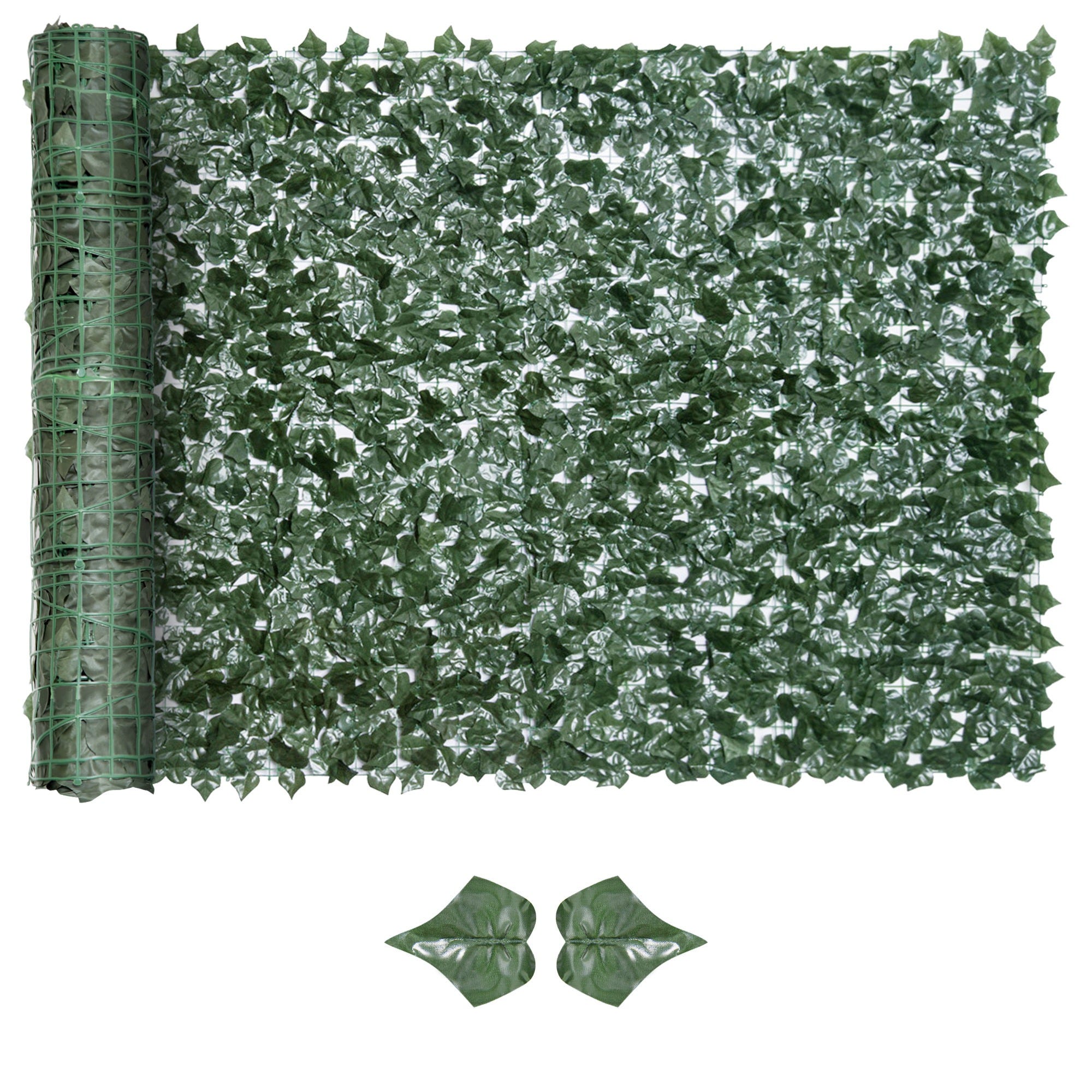 Haie artificielle brise-vue, protection UV, clôture avec feuilles ...