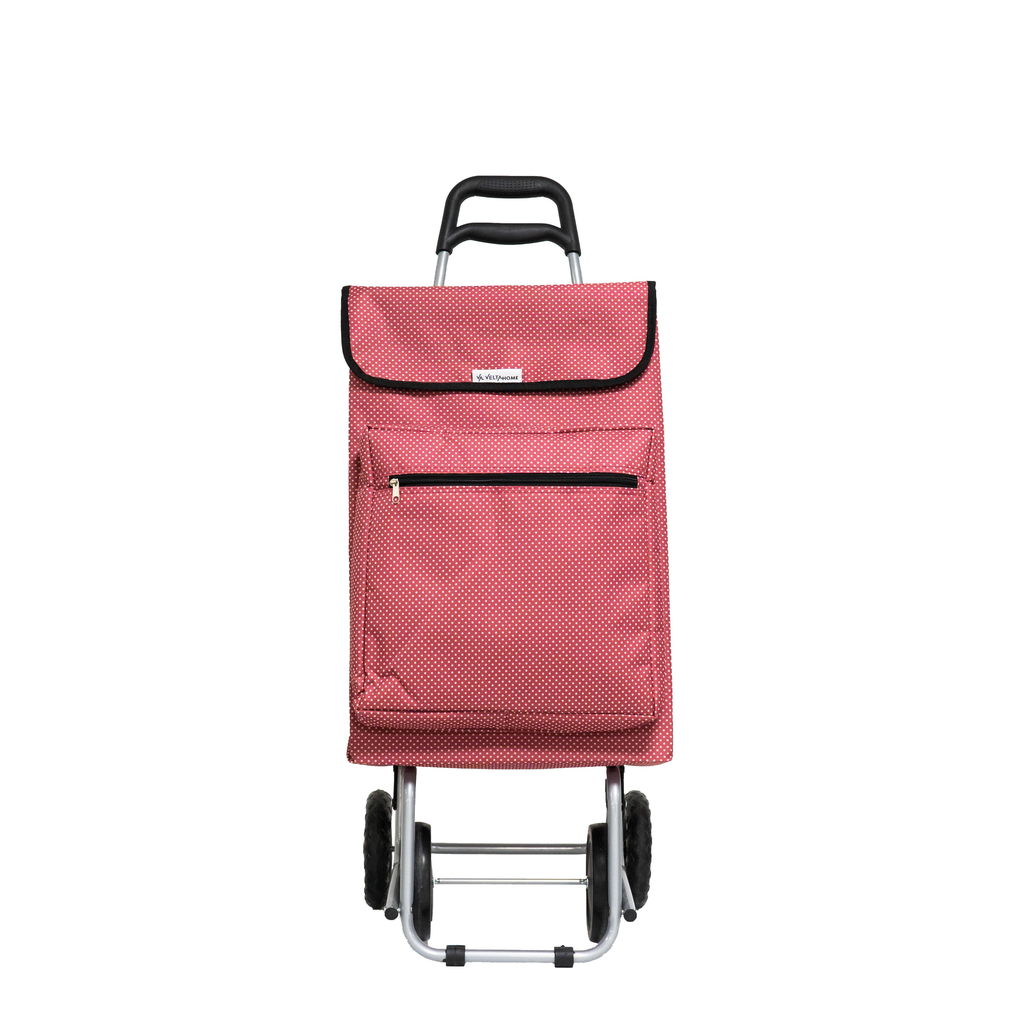 Amig Chariot De Courses 4 Roues Avec Compartiment Isotherme – Pliable, 48 L, Charge 15 Kg – Caddie Solide Noir Pour Supermarché & Pique-Nique