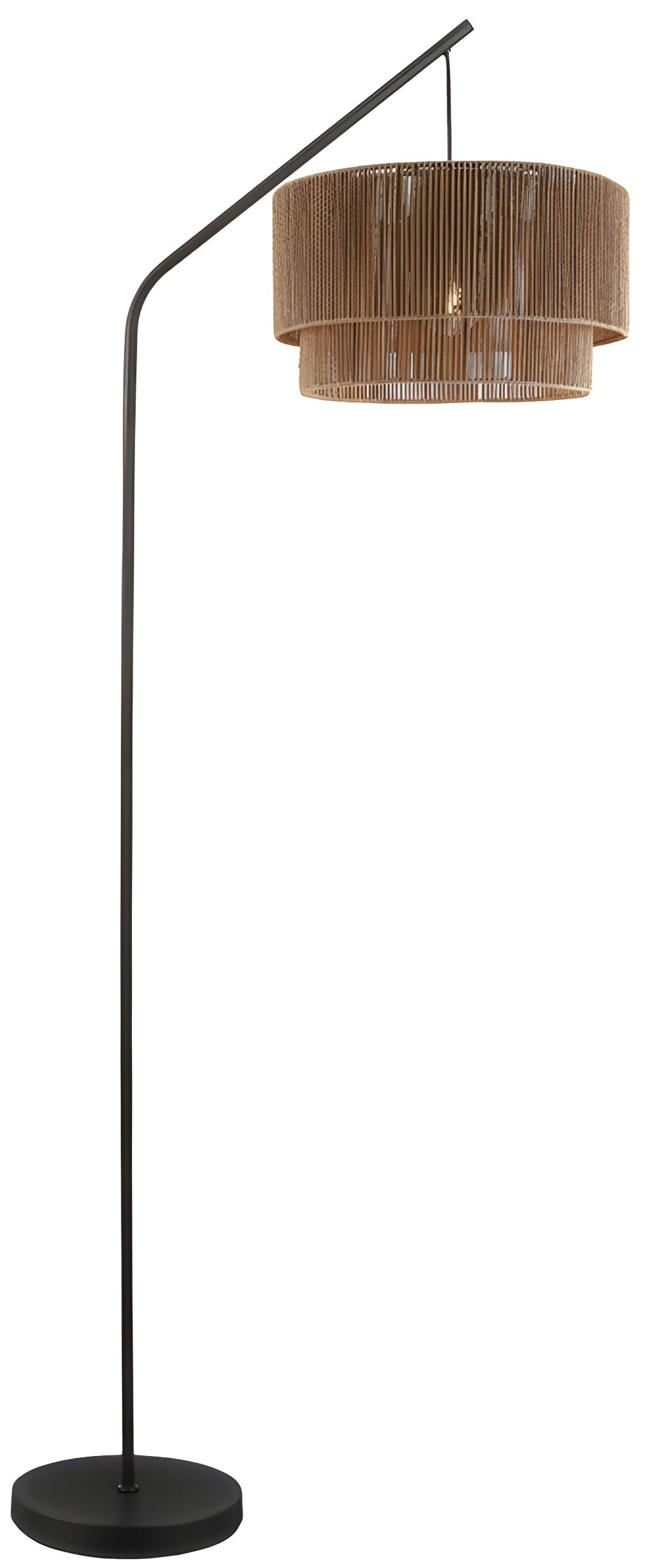 Lampa Stojąca Podłogowa Toolight App1839-1F Czarny Brązowy