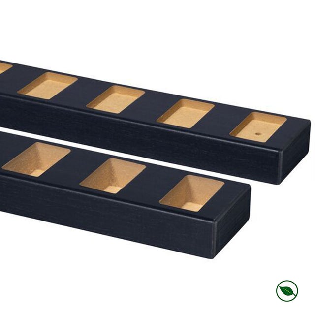 Lot de 2 Profilés séparateurs sol et plafond droit 90° chêne lave 1000 x 65 x 28 mm