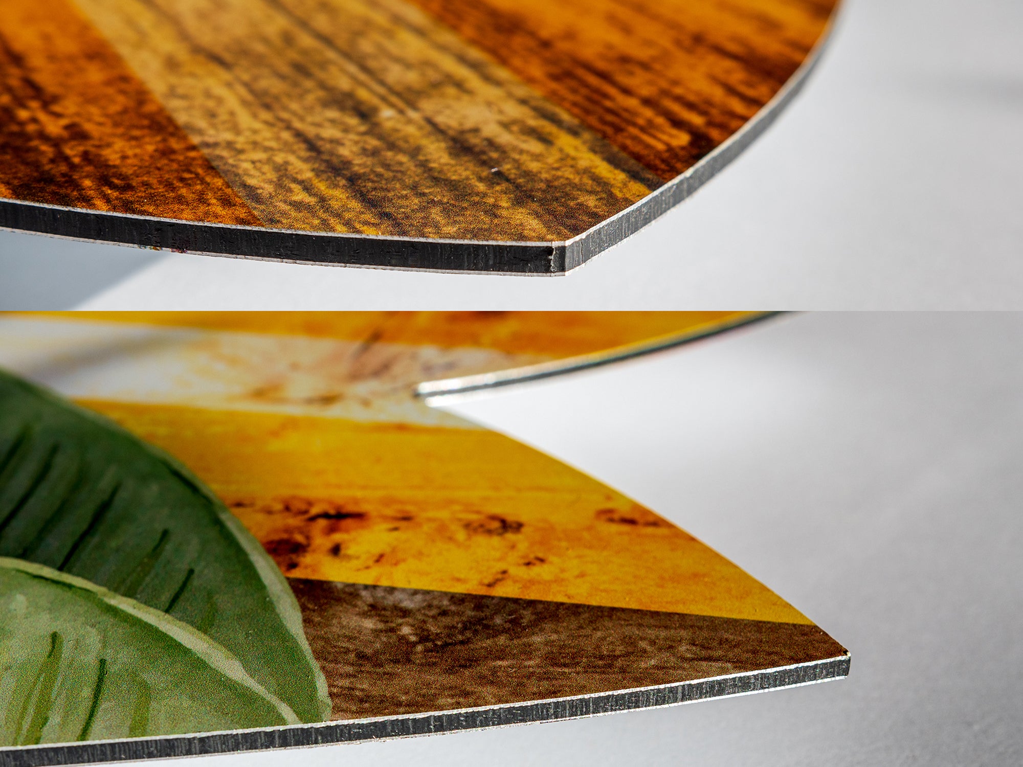 DECLINA, planche de surf décorative, décoration murale, surf déco, alu-dibond, Planche de surf Déco Surf trip to Tahiti, 100x30 cm - 4
