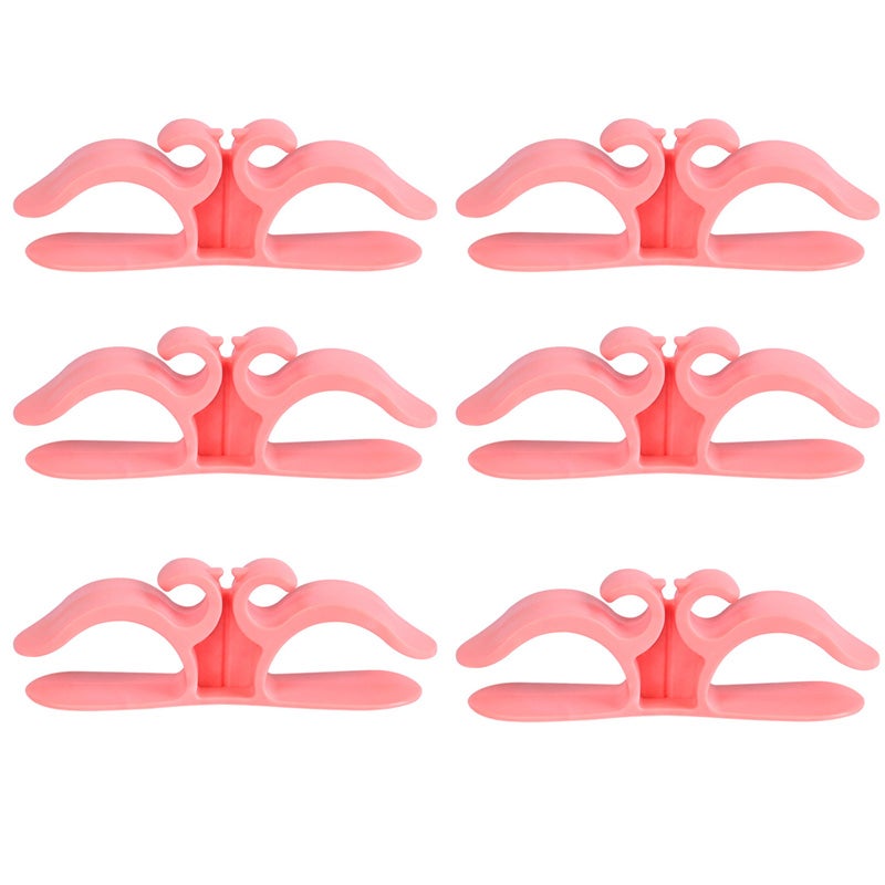 Organisateur De Câbles En Silicone Avec Support Adhésif  Lot De 6 Black 92439886