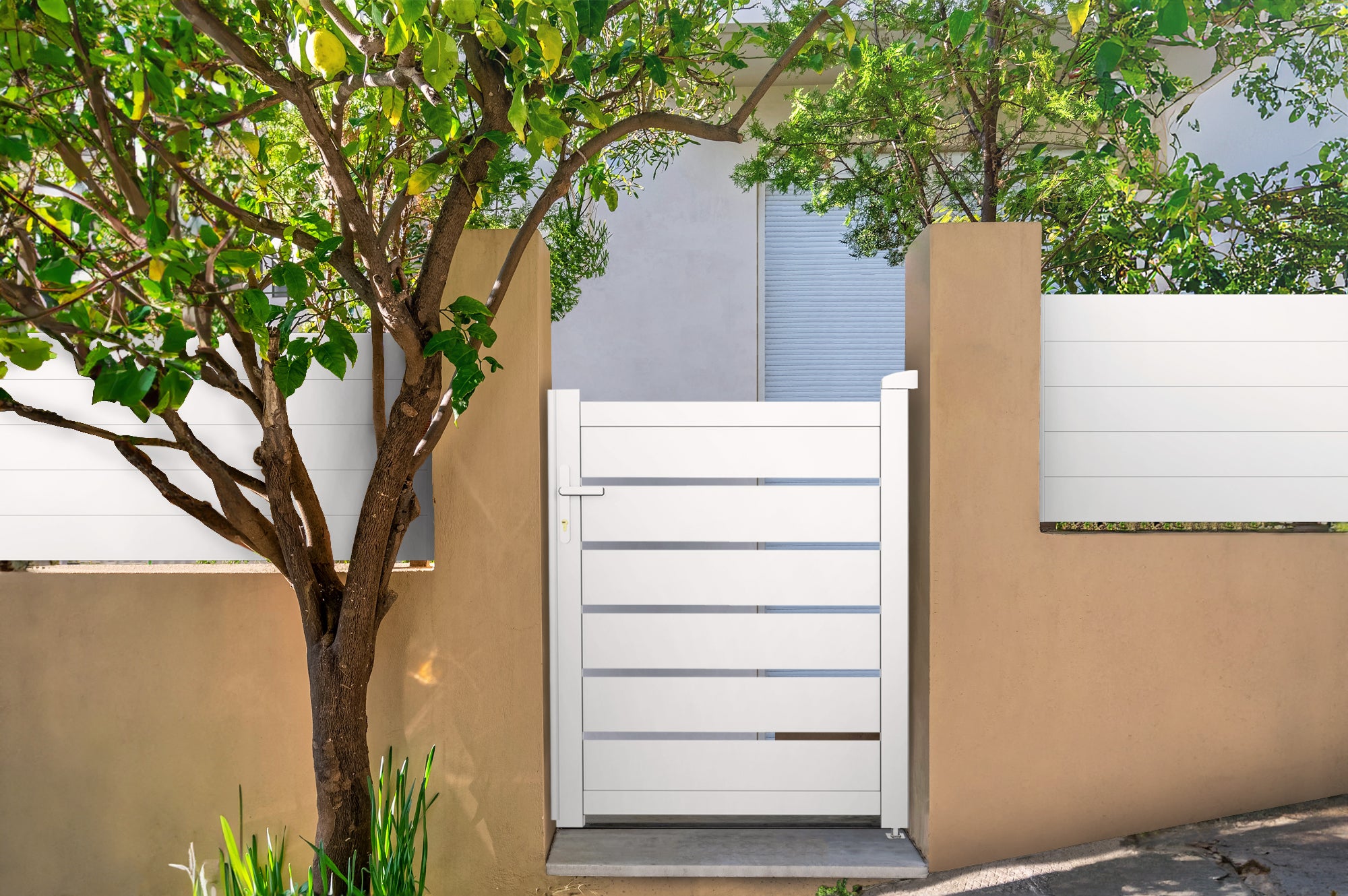 Portillon 1m VOGEL H.120cm aluminium blanc - 9