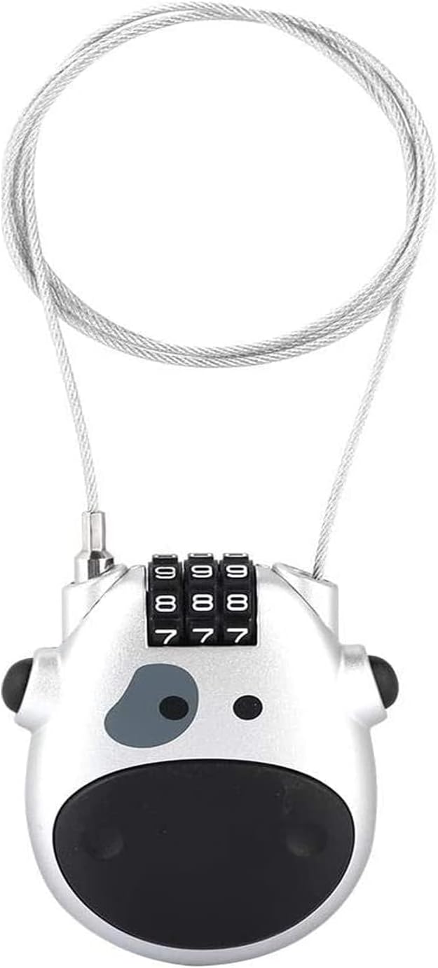 Antivol à Câble Avec Combinaison, Câble En Acier De 60 Cm De Long