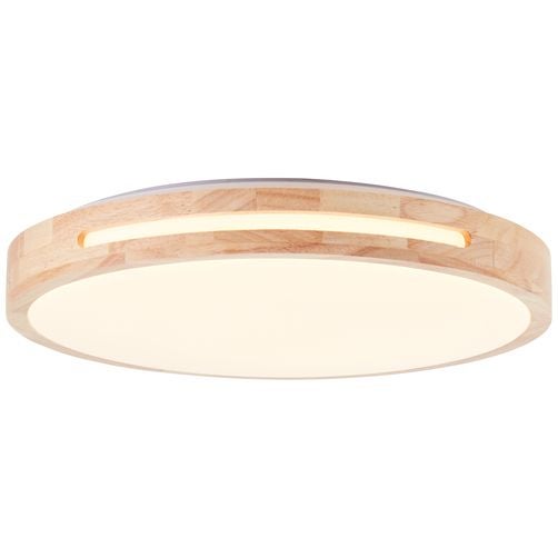 BRILLIANT LED lampa sufitowa Woodbury 39cm jasne drewno/biały | 1x zintegrowana dioda LED, zintegrowana dioda LED 24W, (2100lm, 2800K)