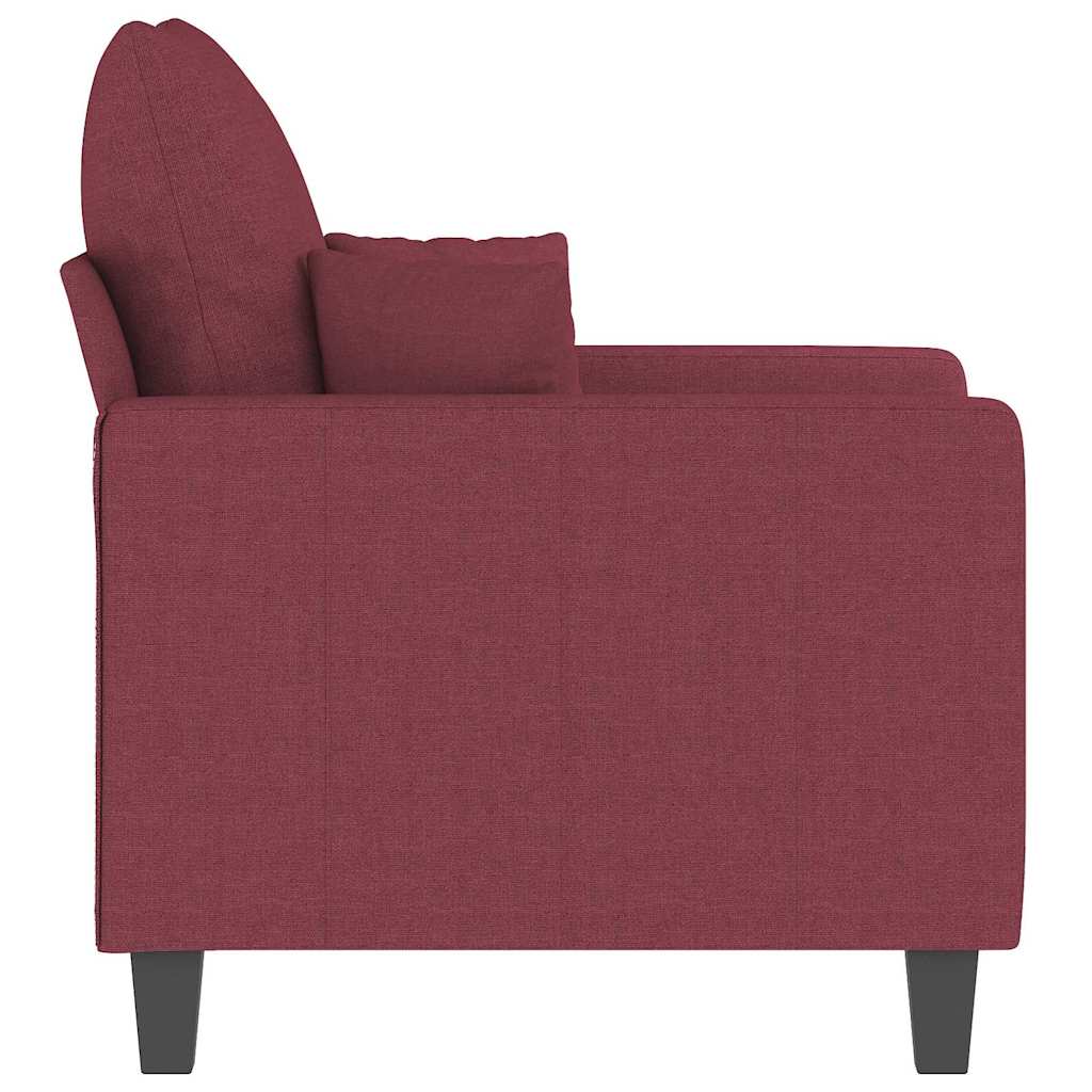 Fauteuil rouge bordeaux 60 cm tissu - 5