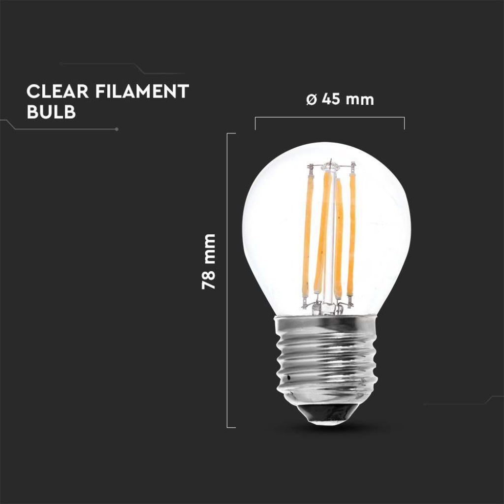 Ampoule LED E27 4W G45 Filament 6500K - 3