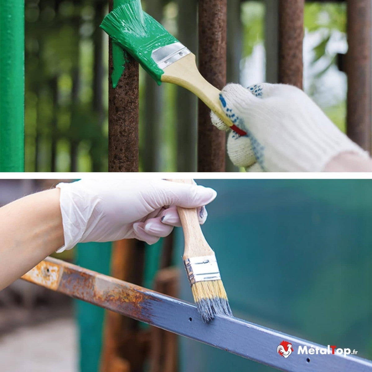 Peinture Fer Rouille - Metaltop - Orange signalisation - RAL 2009 - Pot 5L - 9