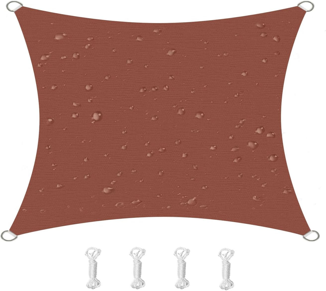 Żagiel przeciwsłoneczny kwadratowy, wodoodporny, wiatroszczelny, odporny na promieniowanie UV, odpowiedni na patio, do ogrodu, na taras, 2x2 metry, r