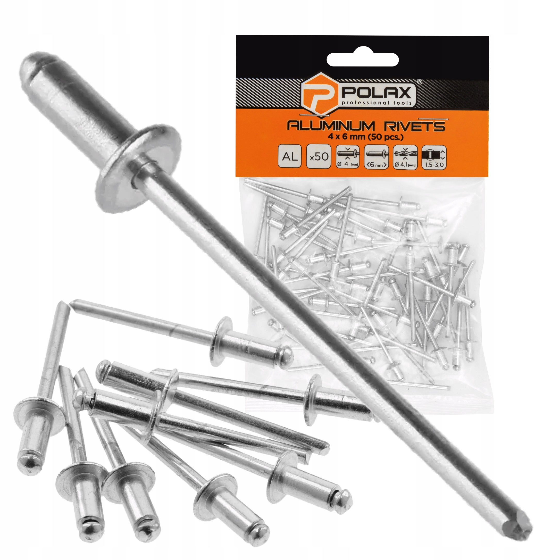 Nity zrywalne aluminiowe 4 х 6 mm (50 szt.)