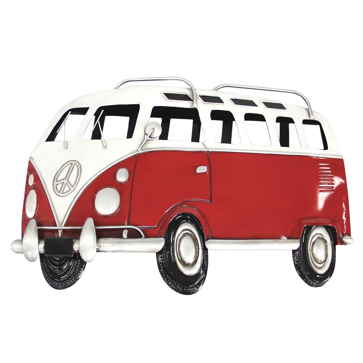 Origen home decor adorno pared bus placas metal | placa de metal rojo - 50x77x8cm