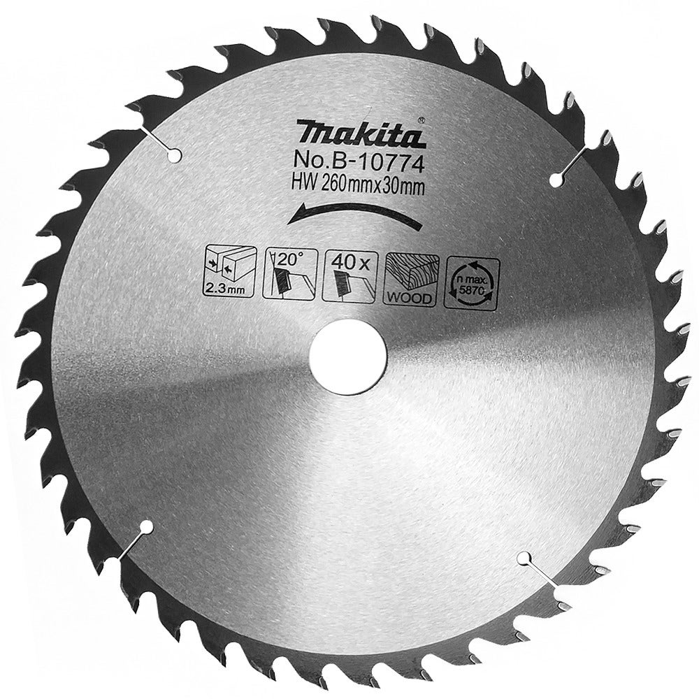 MAKITA TARCZA TNĄCA DO DREWNA DO MLT100 260x30mm 40Z D-74077