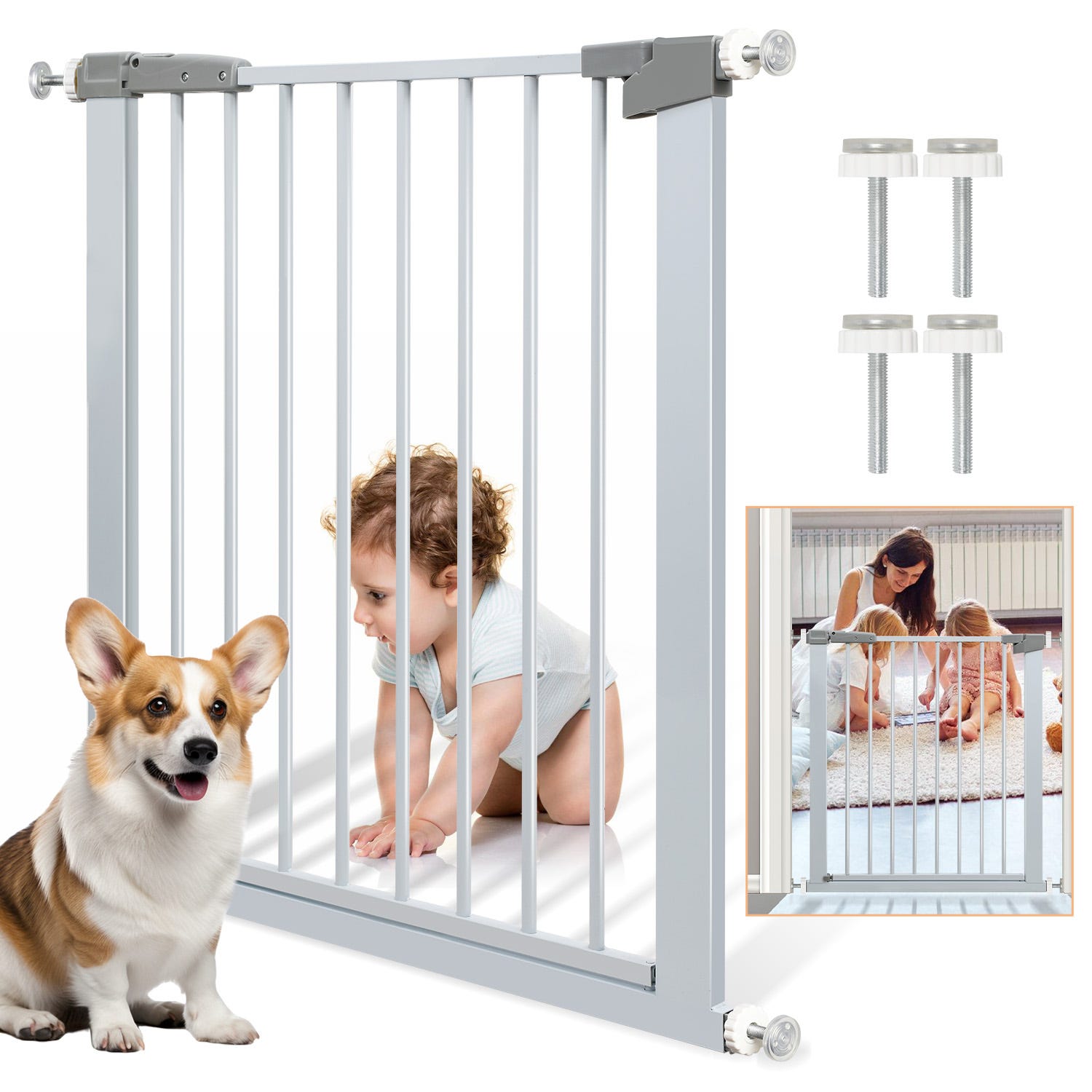Cancelletto di sicurezza per bambini 76-86 cm Cancelletto di sicurezza con chiusura magnetica e senza fori Cancelletto a pressione per neonati e cani | Leroy Merlin Cancelletto di sicurezza per bambini 76-86 cm Cancelletto di sicurezza con chiusura magnetica e senza fori Cancelletto a pressione per neonati e cani | Leroy Merlin