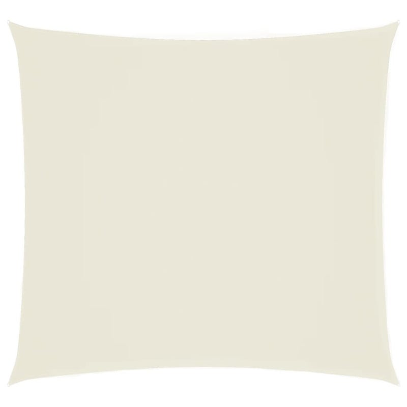 Żagiel przeciwsłoneczny prostokątny z tkaniny Oxford w kolorze kremowym, 4x4 m, wodoodporny, na taras