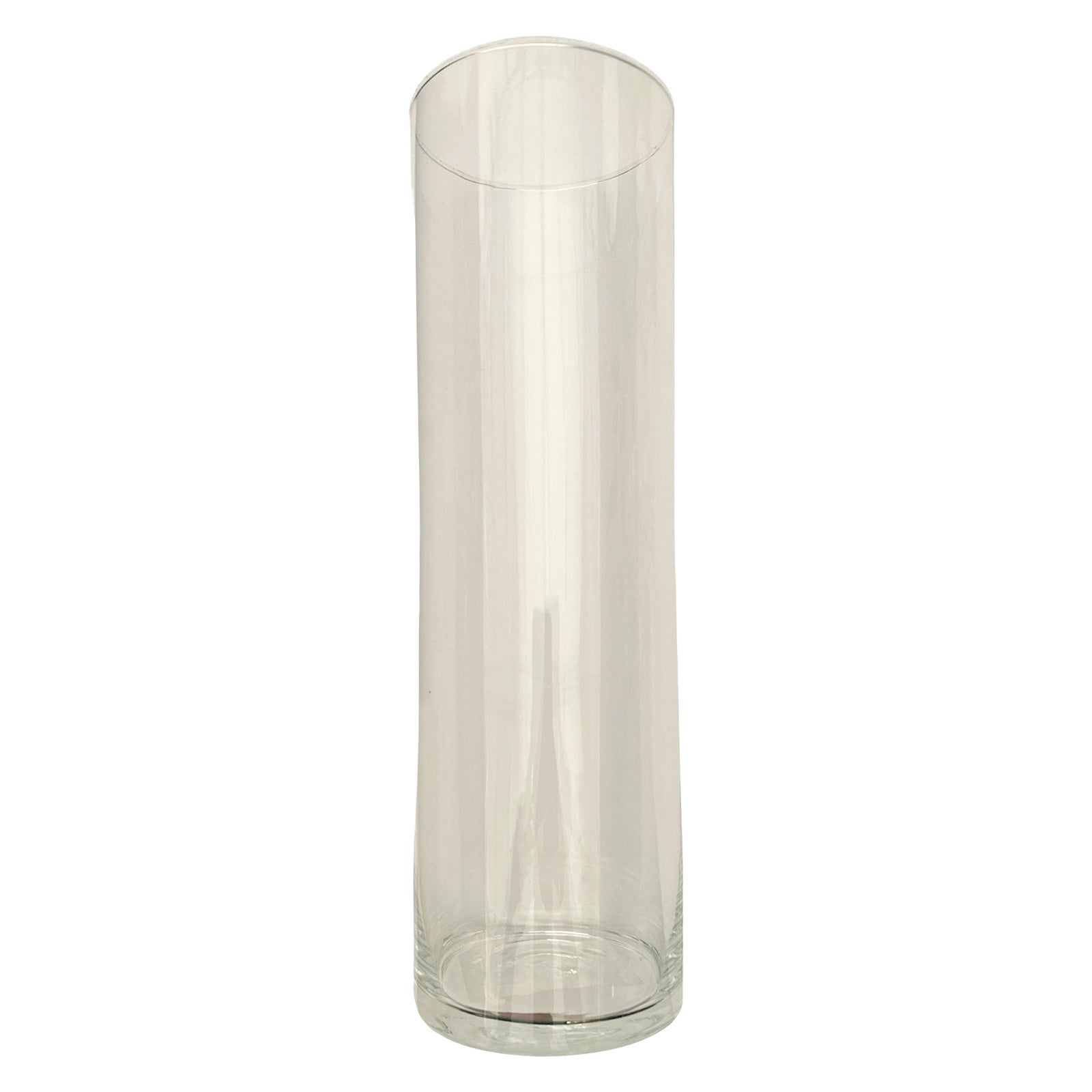 Vaso da Pavimento, Vetro Decorativo Cilindro Freddo Taglio H.60cm (D