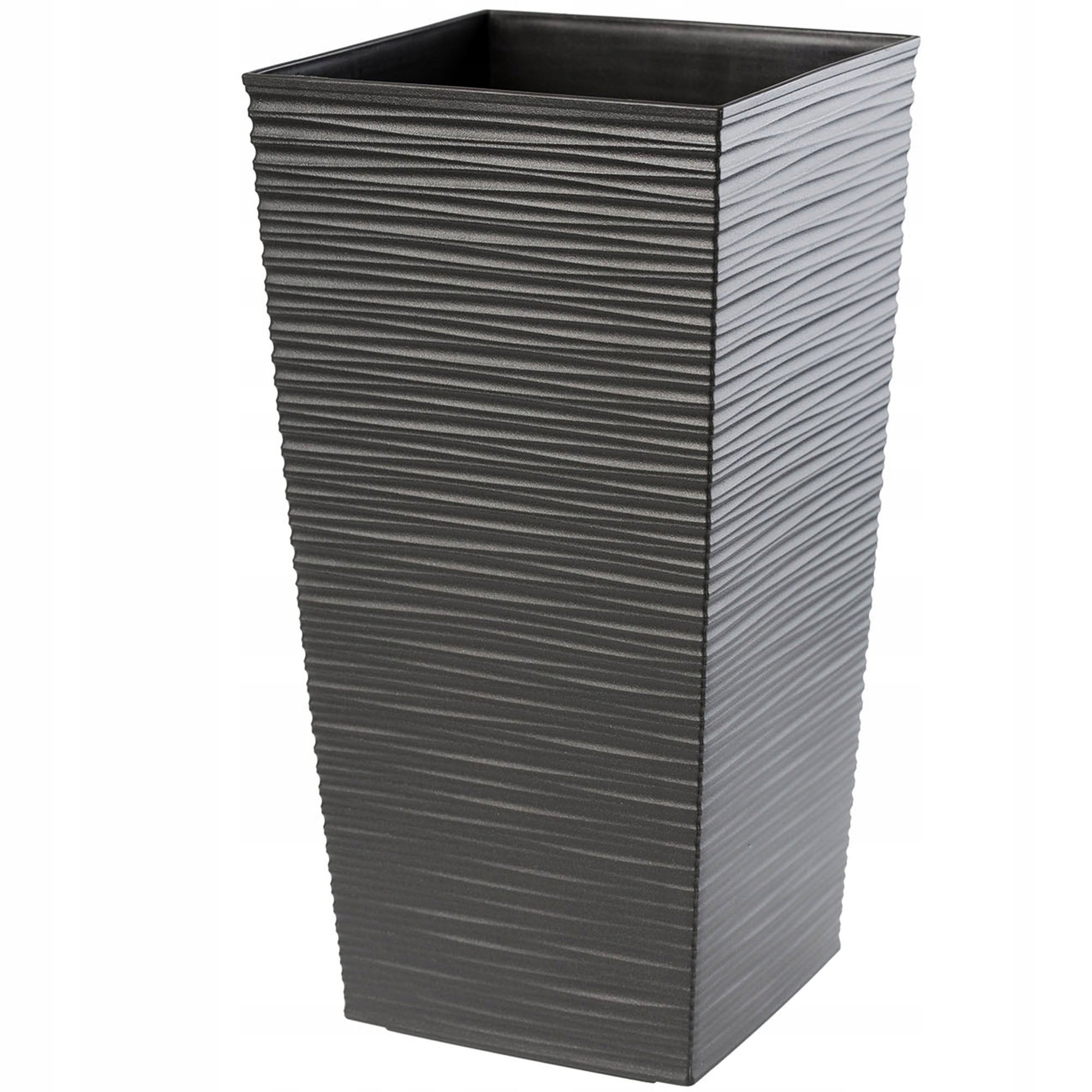 DONICZKA DONICA OGRODOWA Z WKŁADEM NA KWIATY DUŻA WYSOKA 39x75 cm GRAFIT