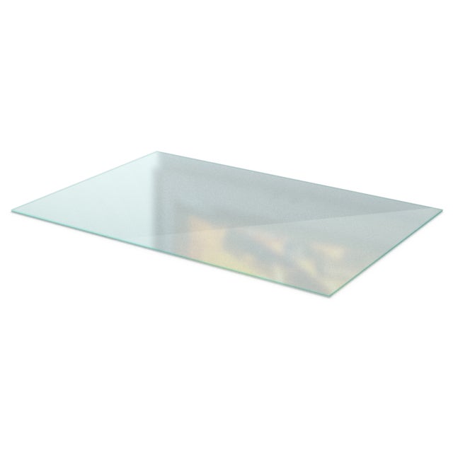 Tapis de protection pour sol devant cheminée en verre trempé effet verre dépoli, plaque rectangulaire 60x40 cm - Tulup