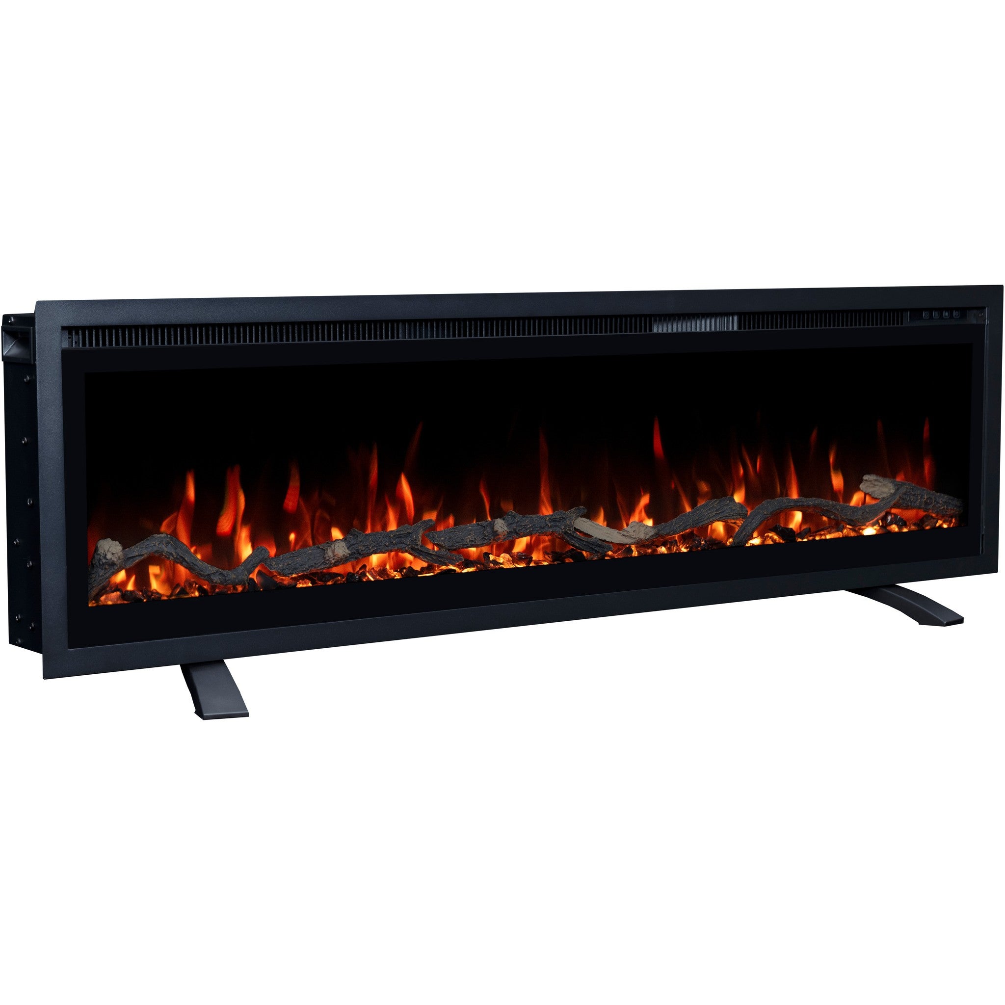 Cheminée électrique Emotion Flame Regal 106 - feu premium - murale et encastrable - 106x35x12 cm - cheminée LED décorative avec chauffage 900/1800 W - 9
