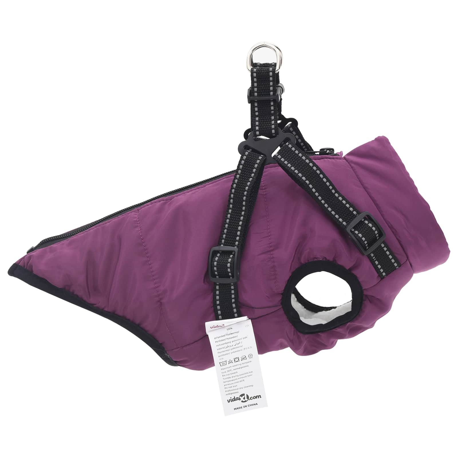 Abrigo para Perros Morado L36 Vellón y poliéster vidaXL - 4