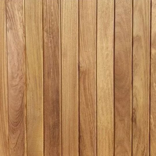 Pack 10 lamas (1,62 m2/caja) revestimiento de Pared o Techo machihembrado de Iroko 1,5 x 9 x 180 cm - 3