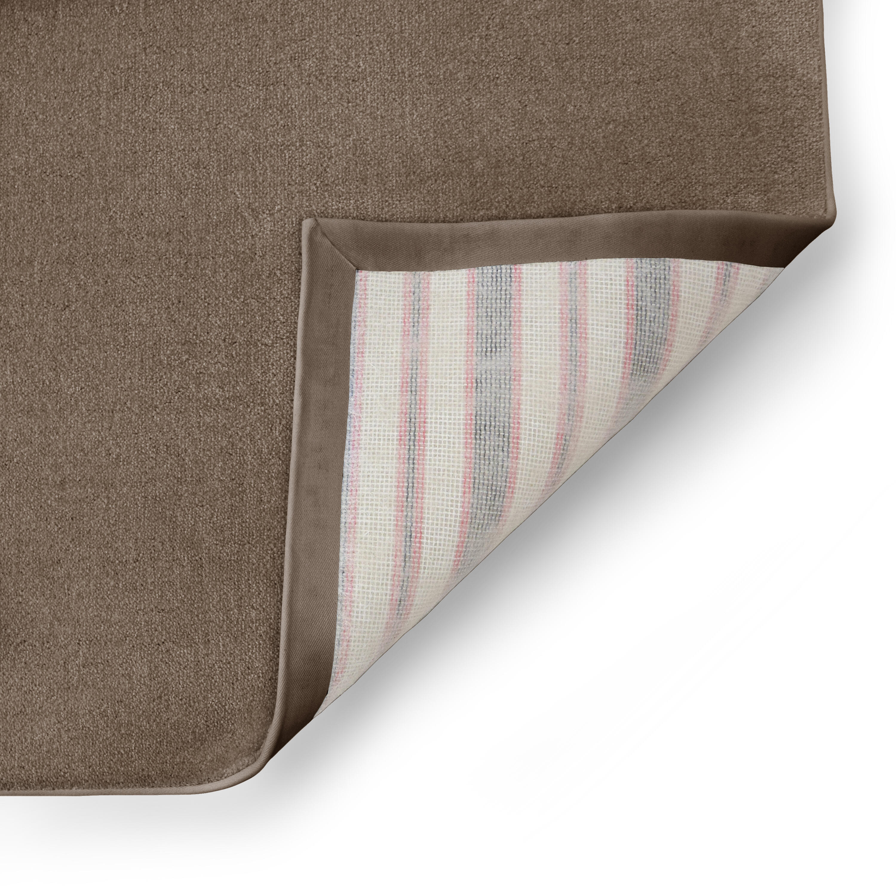 Dywan do korytarza z poliamidu Toulouse brąz taupe 67x250cm - 2