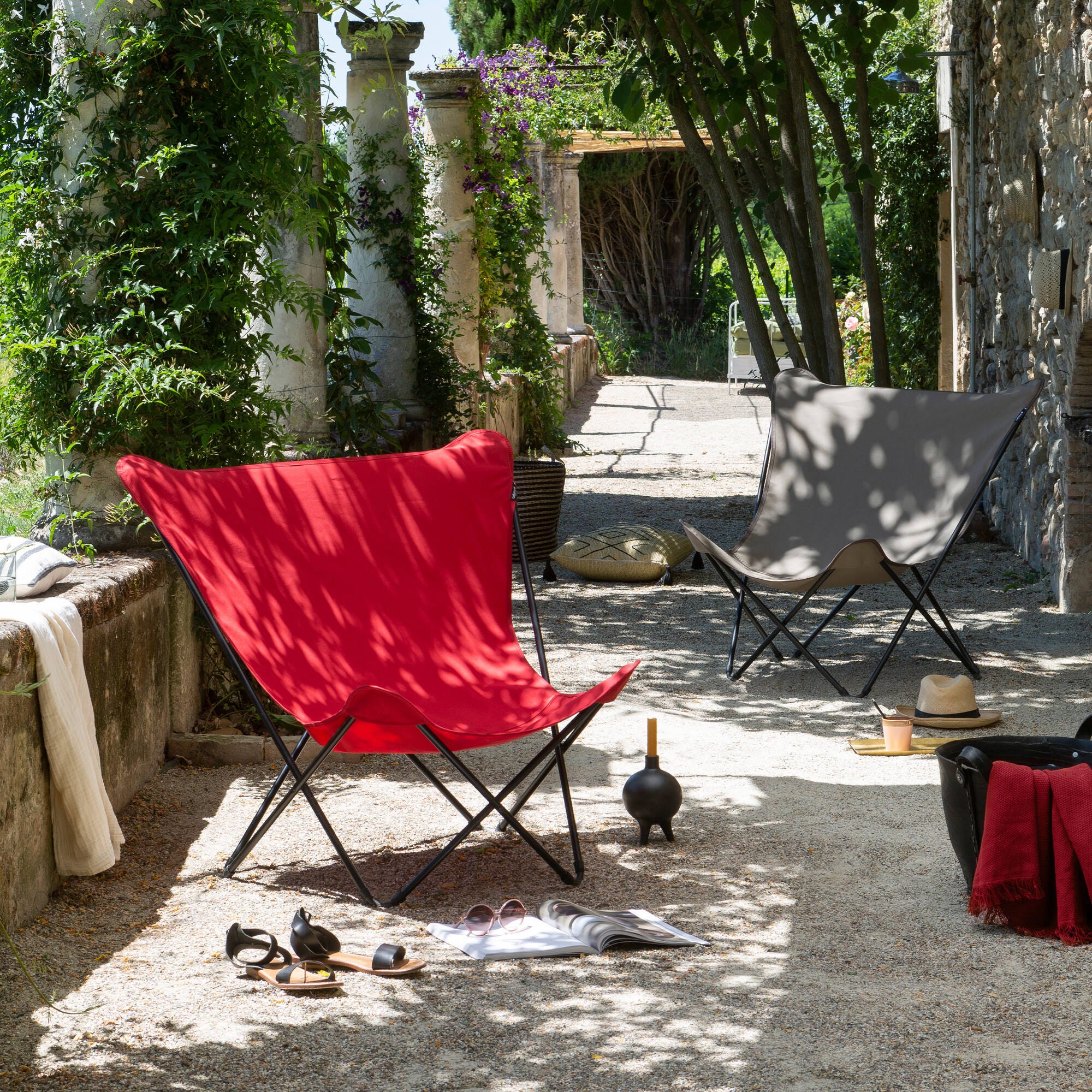 Fauteuil pliant LAFUMA Pop Up XL Airlon - Rouge - 5