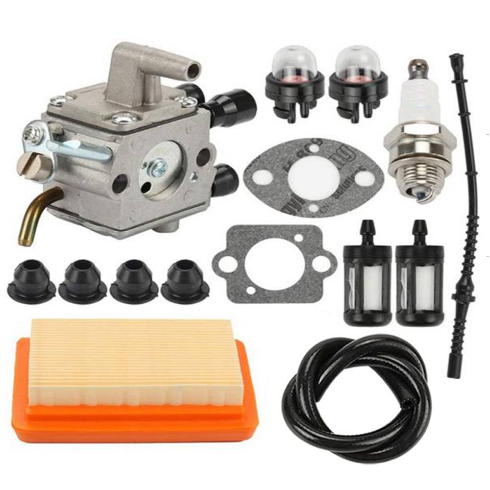 Gaźnik do kos spalinowych Stihl FS120, FS200, FS250, FS300 i FS350. Zastępuje części o numerach 4134 120 0653 i 4134 120 0603 z filtrem powietrza.