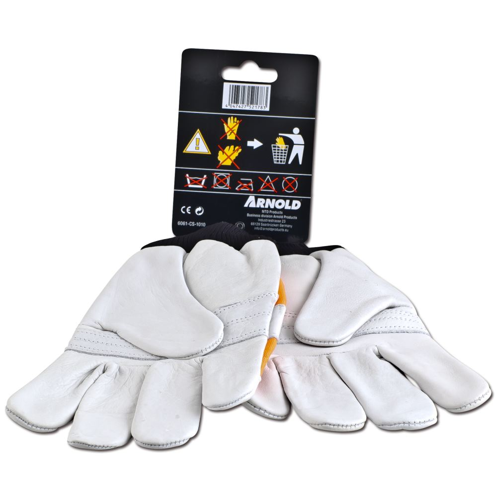 Gants de protection anti-coupures en cuir CS-1 pour tronçonneuse - Taille 10 - 3
