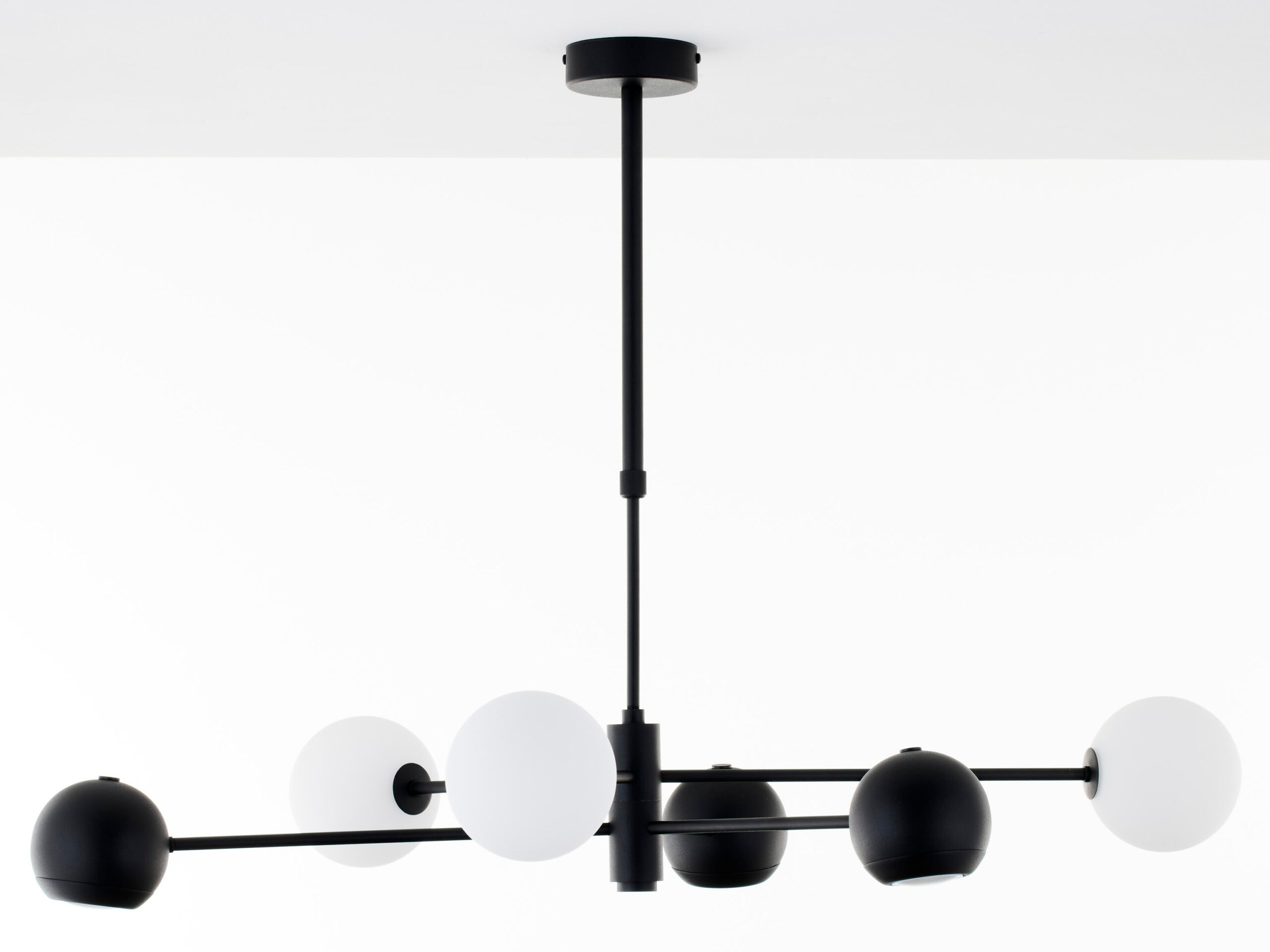 Lampa sufitowa MOKA czarno-biała 6xG9+GU10x10W metal wym:69x94x65cm IP20 Jupiter
