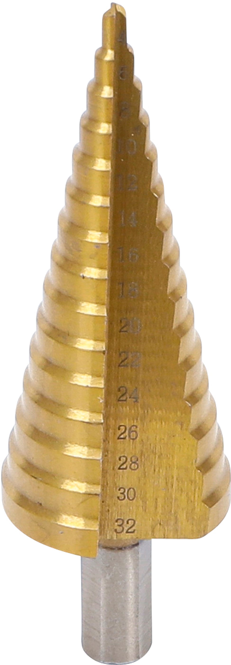 Wiertło stopniowe BGS tytanowo-azotowane Ø 4 - 32 mm - 1619