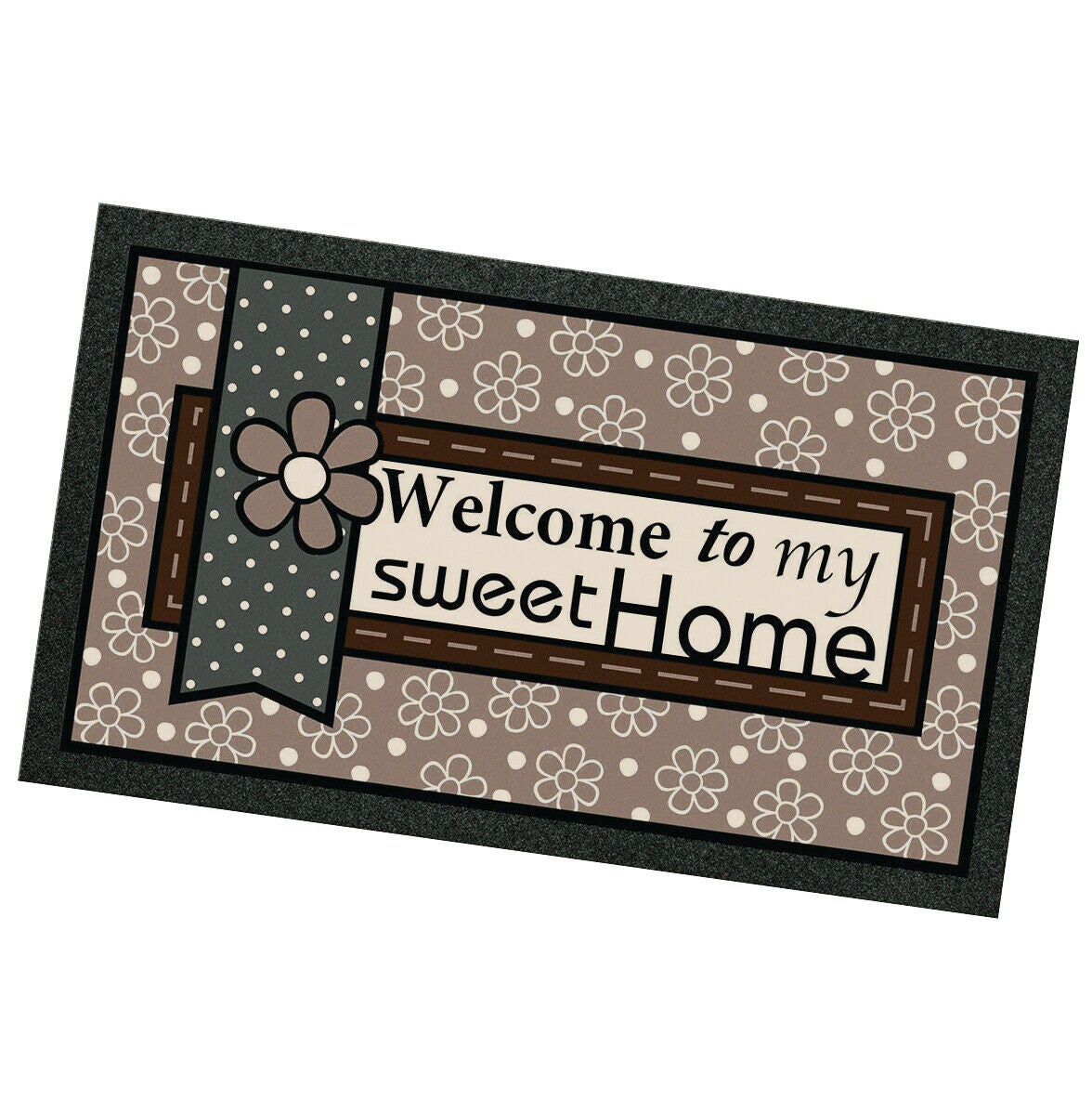 Felpudo de goma reciclado 40x70 cm suave antideslizante entrada casa multicolor rectangular dib_a