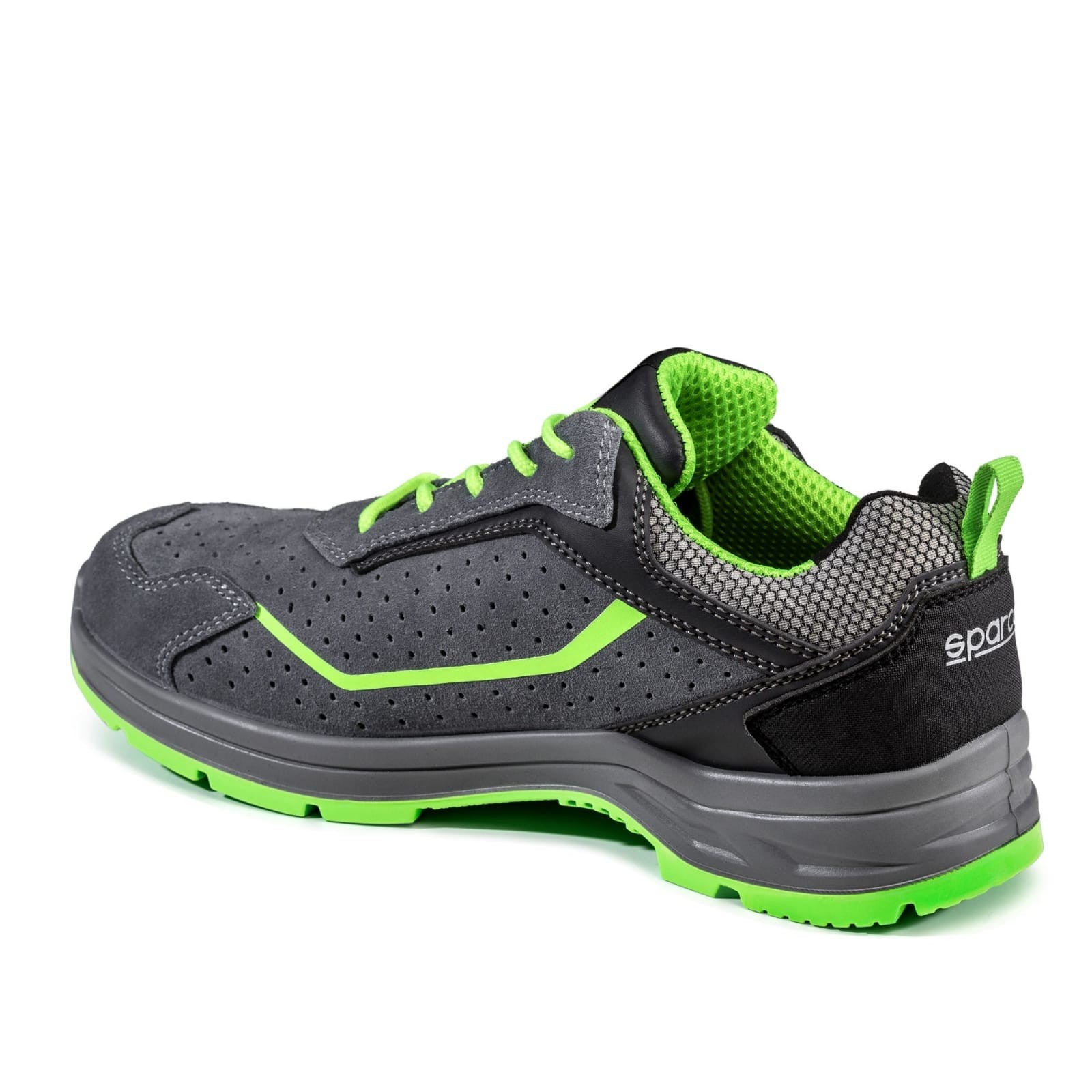 Chaussures de Sécurité Sparco Felix S1P Gris et Vert Fluo - Taille 46 - 2