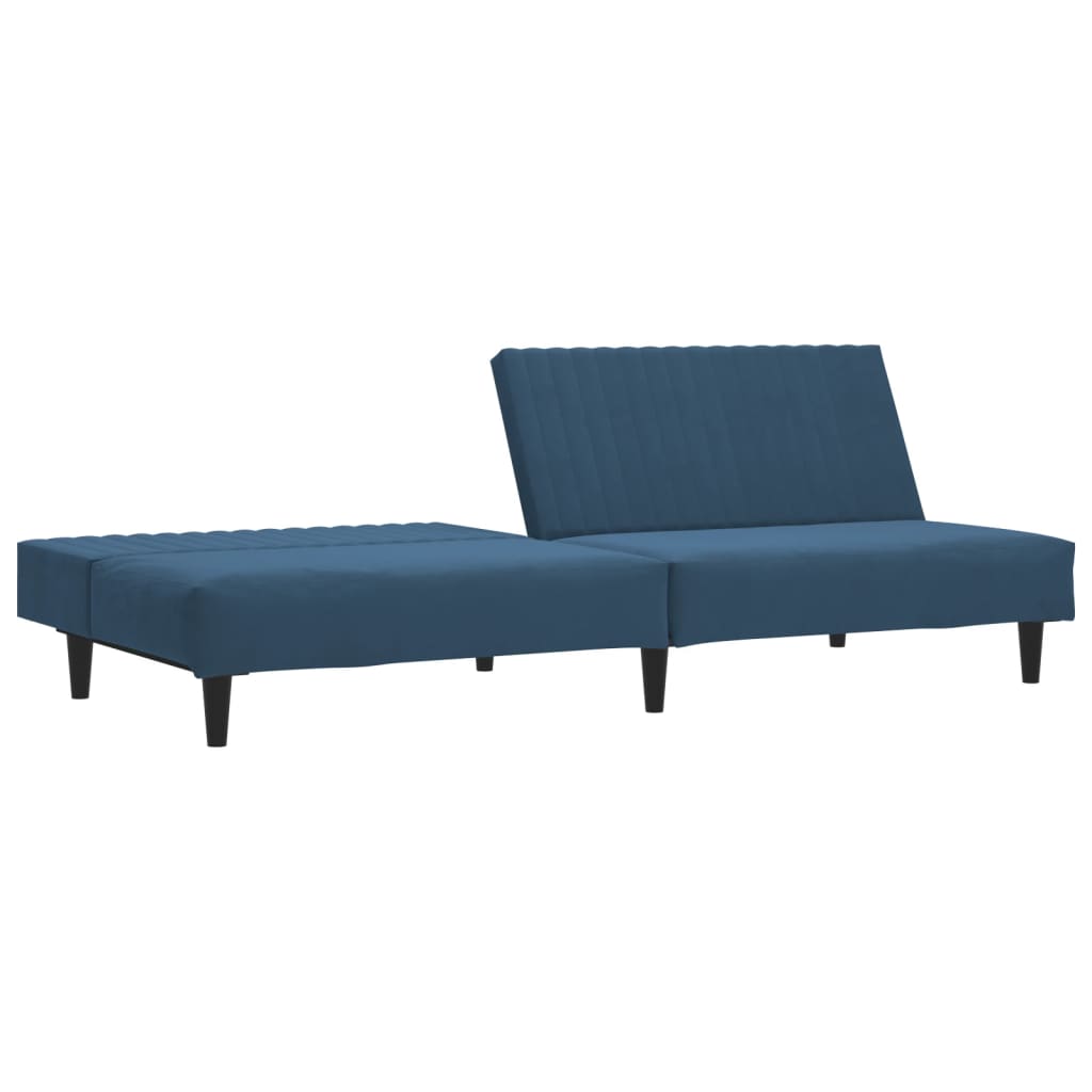 Canapé-lit | Lit simple | Canapé convertible à 2 places Bleu Velours CFW69575 - 6
