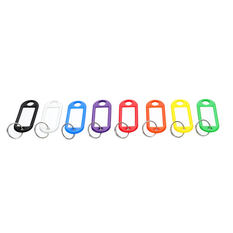 STARVAST 40 Pièces Porte-Clés Étiquettes Couleurs Assorties - Porte Clés Avec Anneau Et Fenêtre Pour Identification