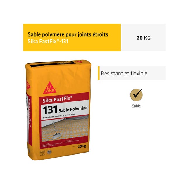 Sable polymère pour remplissage de joints de pavés et dalles SIKA