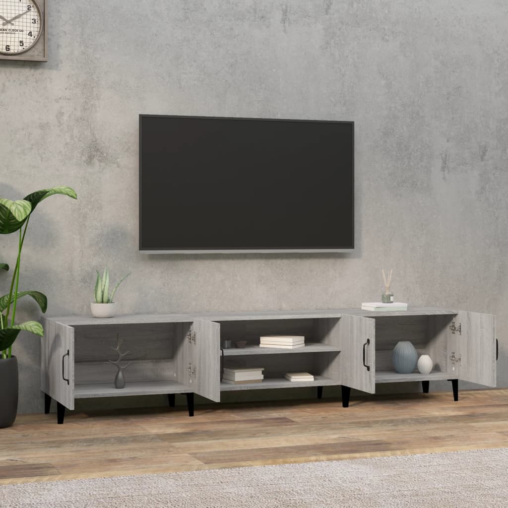 Maison Exclusive - Meuble TV sonoma gris 180x31,5x40 cm bois d'ingénierie - 3