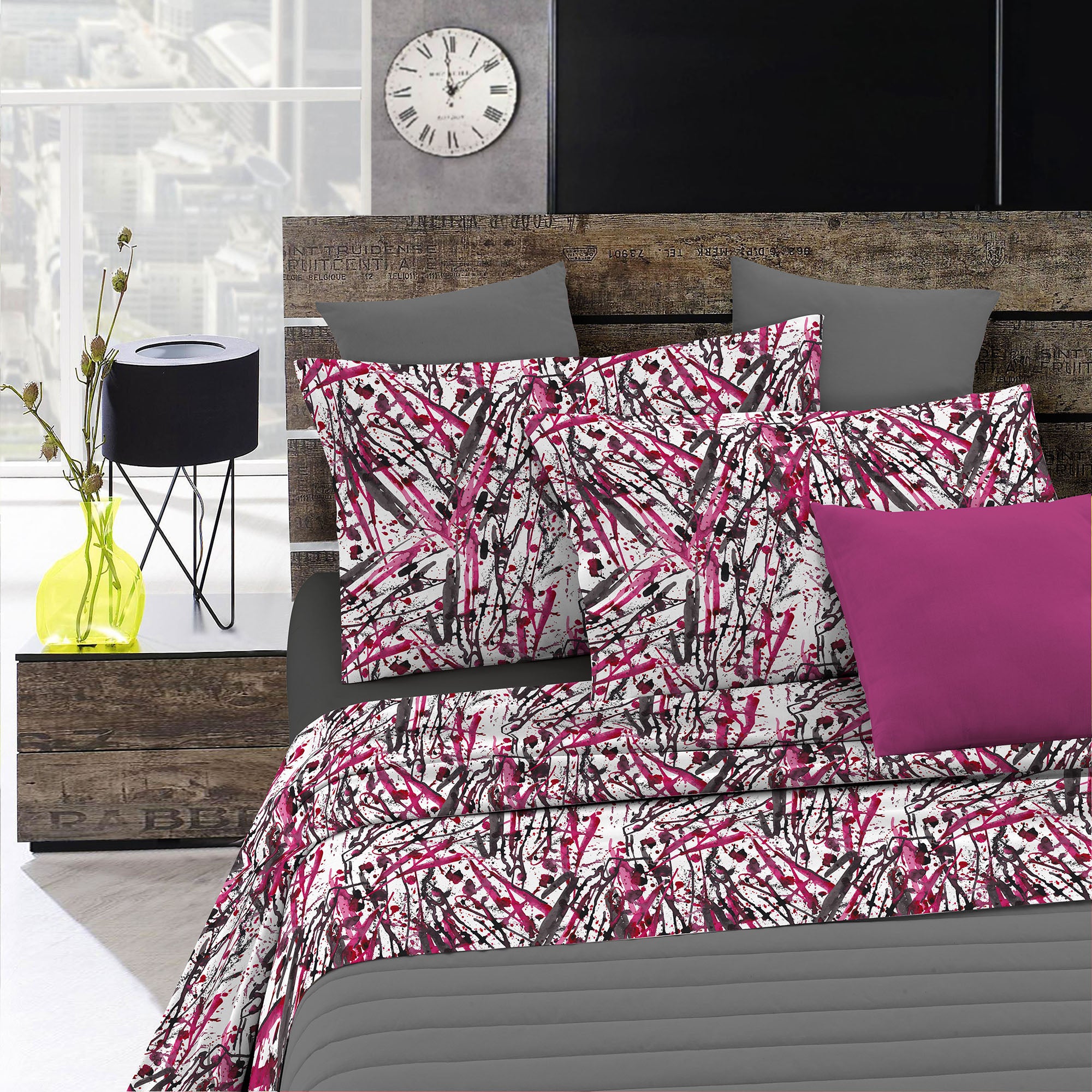 Parure De Lit Fashion 2 Places – Microfibre Peach Touch – Fabriqué En Italie (250x200 Cm + 2 Taies)