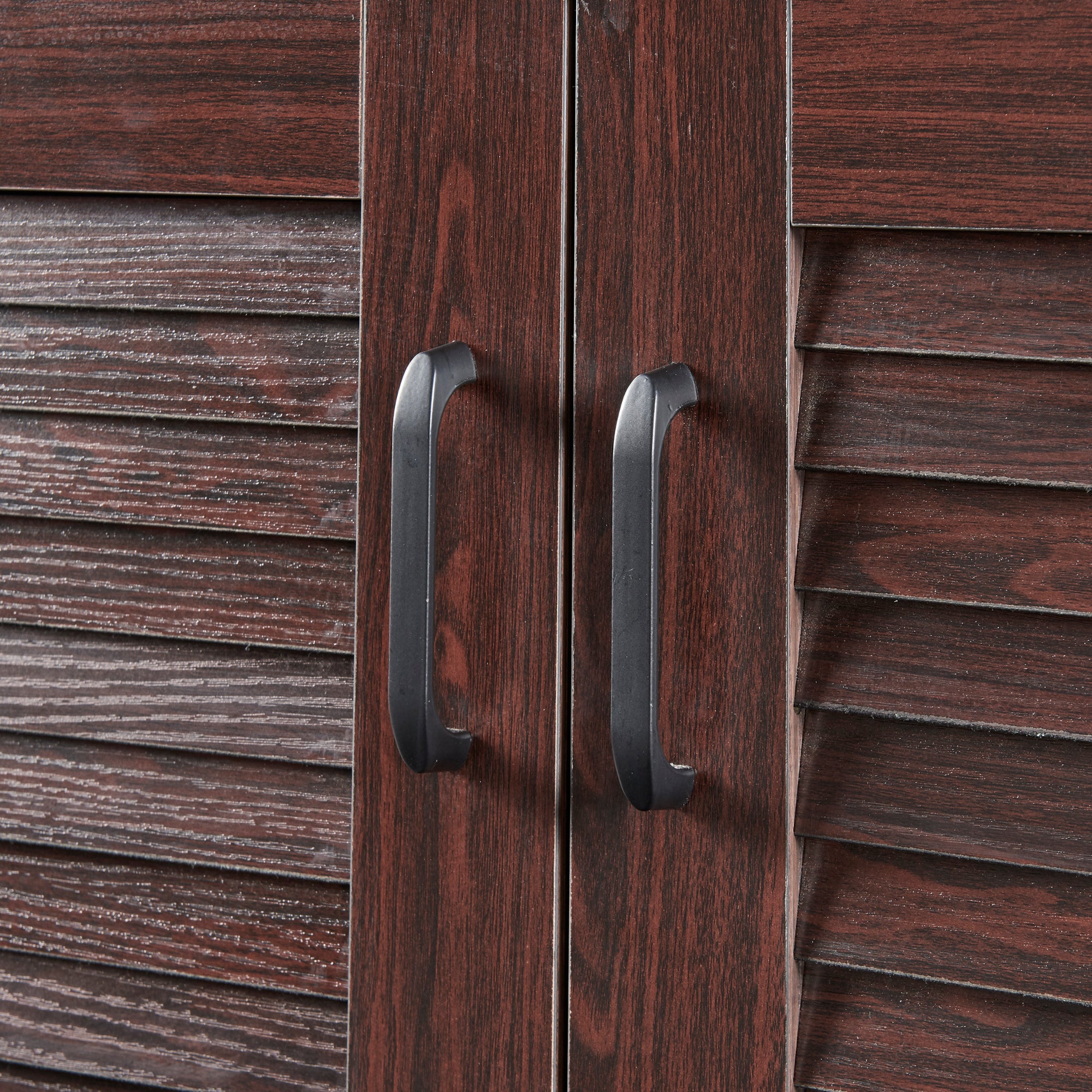 Meuble à chaussures Løten avec banquette 97 x 120 x 36 cm effet wengé [en.casa] - 8