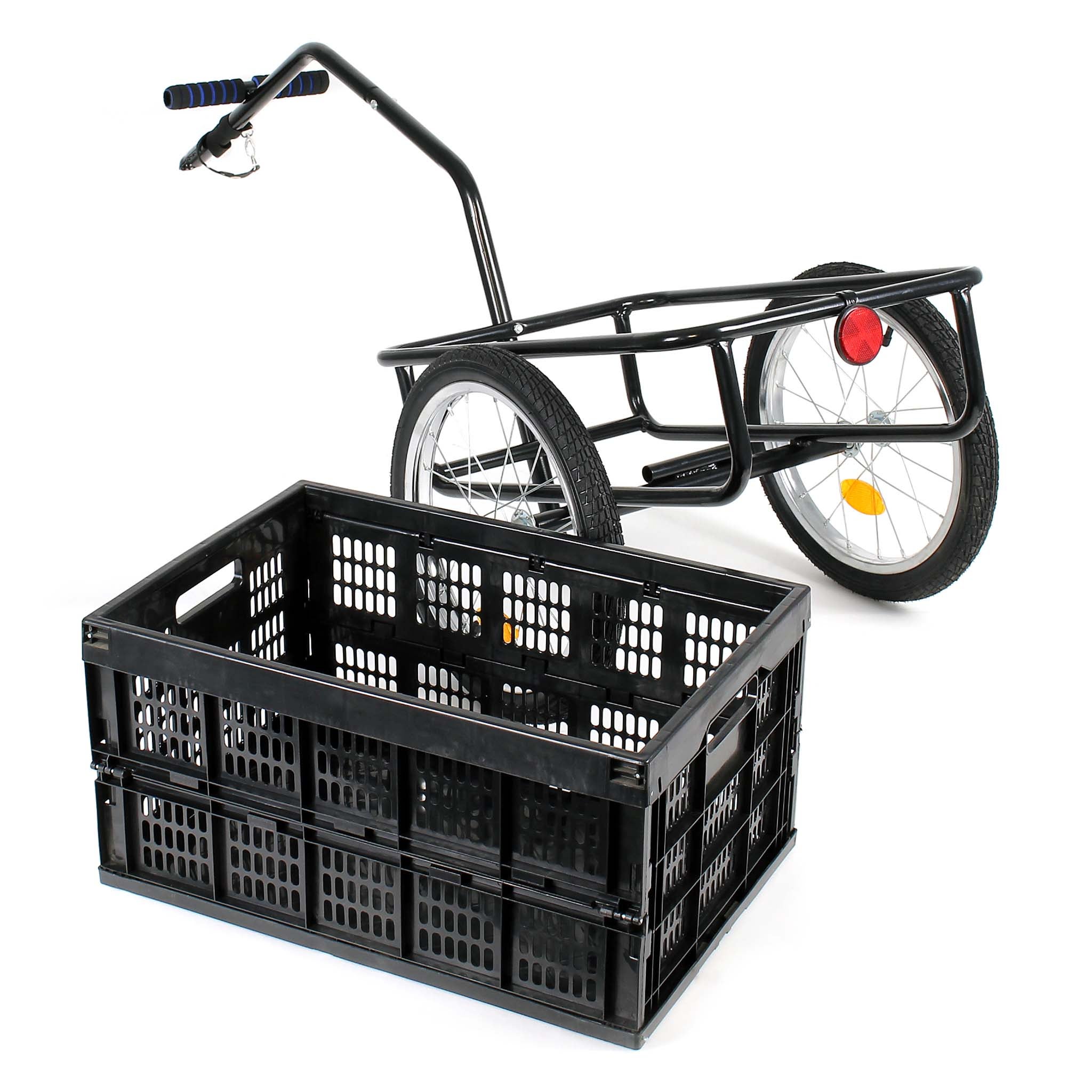Remorque pour vélo 50 kg max., 1450 x 575 x 730 mm, Attelage rapide, Charrette à bras, Transport de charges Randonnée Voyage, Chariot pour… Wiltec - 5